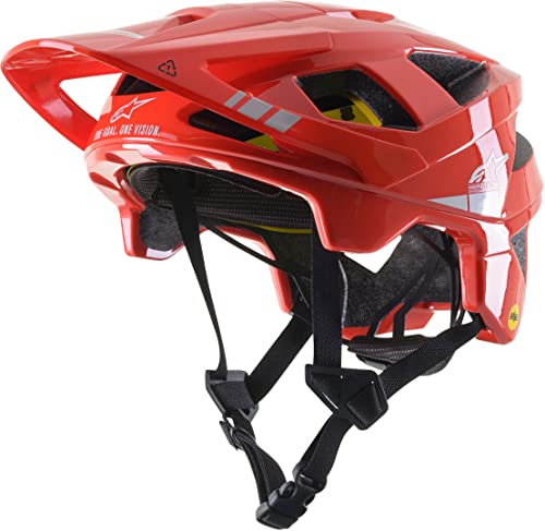 Alpinestars Unisex kask Vector Tech A2, błyszczący jasny czerwony/Li, L