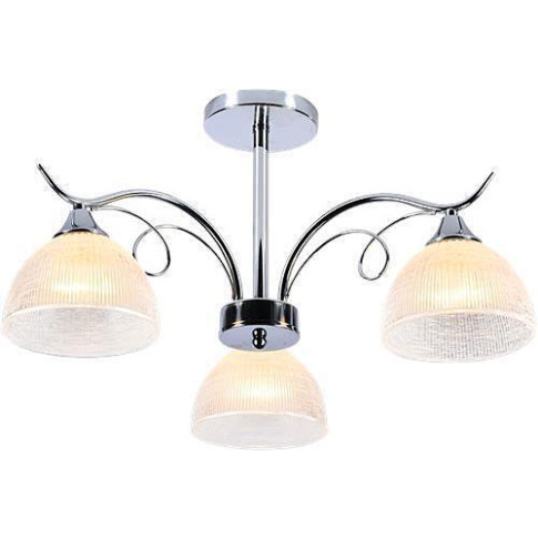 Srebrny trzyramienny elegancki żyrandol - A266 K8-T62