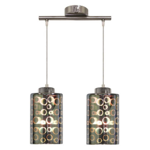 Podwójna chromowana lampa wisząca nad wyspę - 5X V062 Z7-H40
