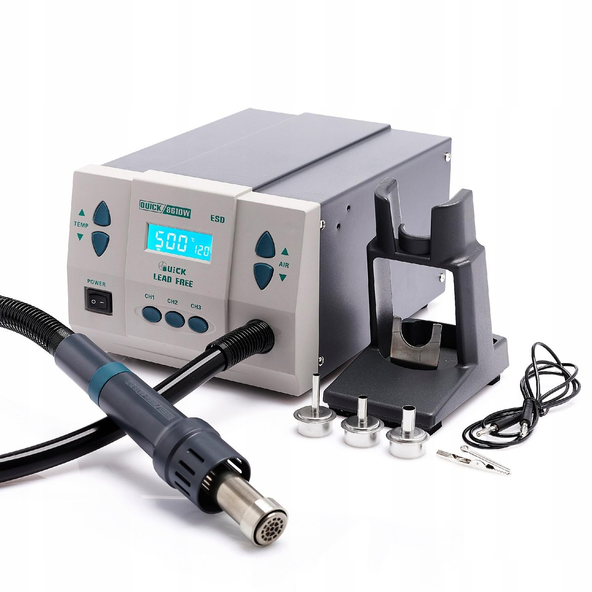 STACJA LUTOWNICZA HOT-AIR QUICK 861DW ESD 1000W