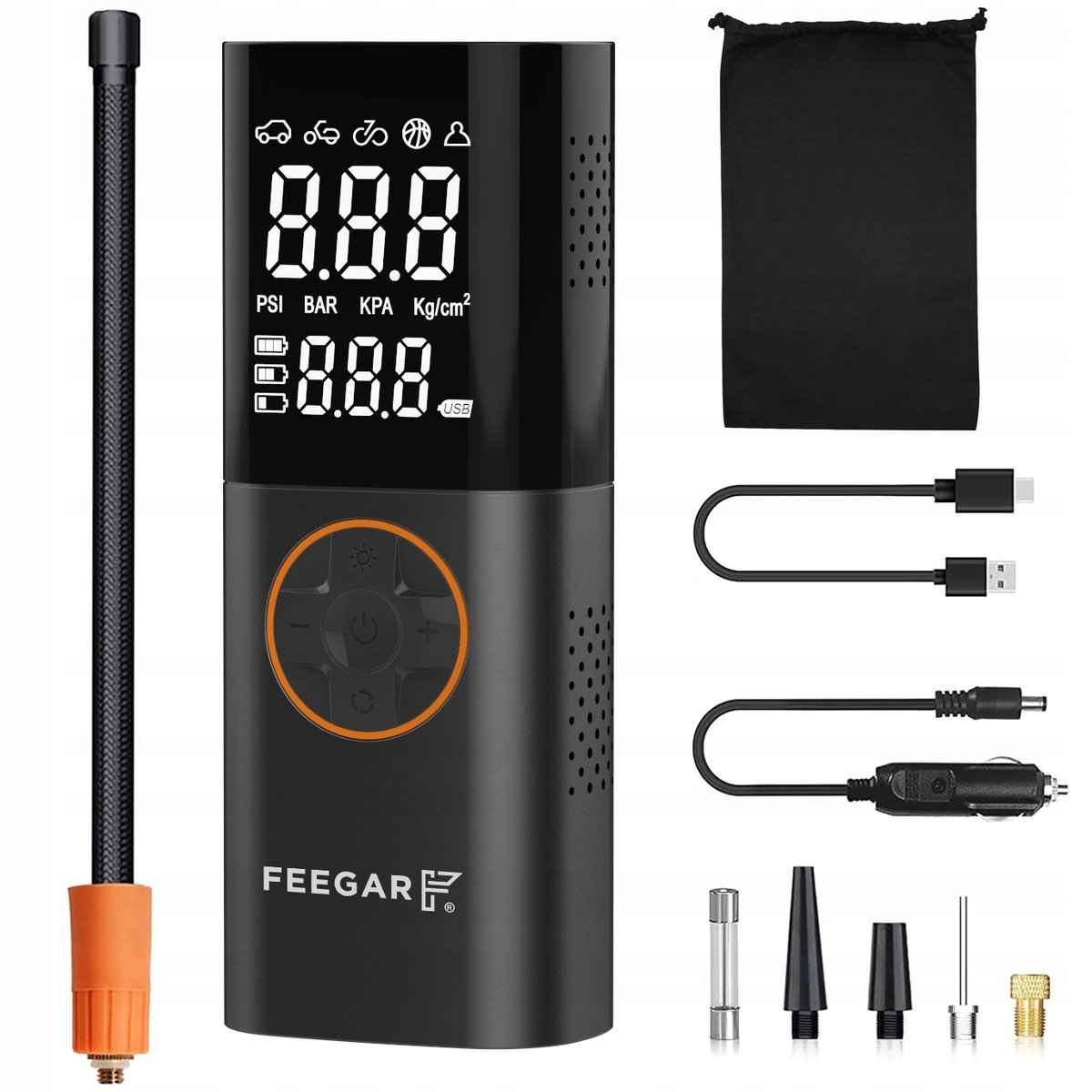 Kompresor samochodowy Feegar Expert Pompka Rowerowa elektryczna 12V