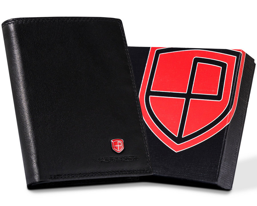Duży portfel męski z systemem RFID Protect — Peterson