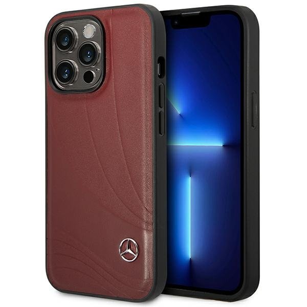 Zdjęcia - Etui Mercedes-Benz Mercedes MEHCP14L8ROLR iPhone 14 Pro 6.1" czerwony/red hardcase Leath 