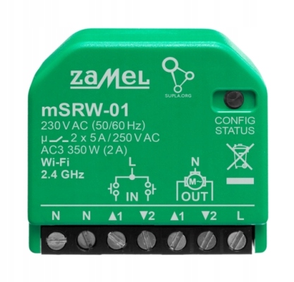 Sterownik rolet MSRW-01 WiFi Supla Zamel