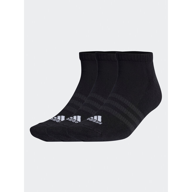 Skarpety stopki unisex adidas Cushioned Low-Cut Socks 3 Pairs IC1332 black/white