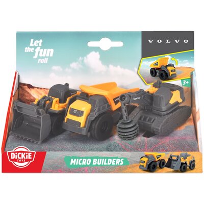 Dickie Pojazdy budowlane Volvo 3-pak