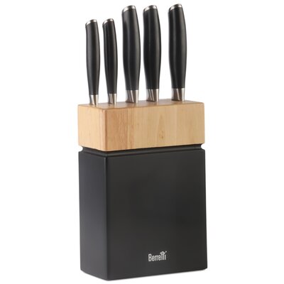 Berretti - 5X Nóż - Noże W Bloku + Blok - Komplet - Br-7962
