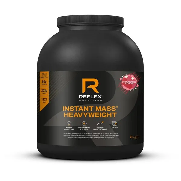 Reflex Nutrition - Instant Mass Heavyweight, Truskawka & Śmietana, Proszek, 2000g