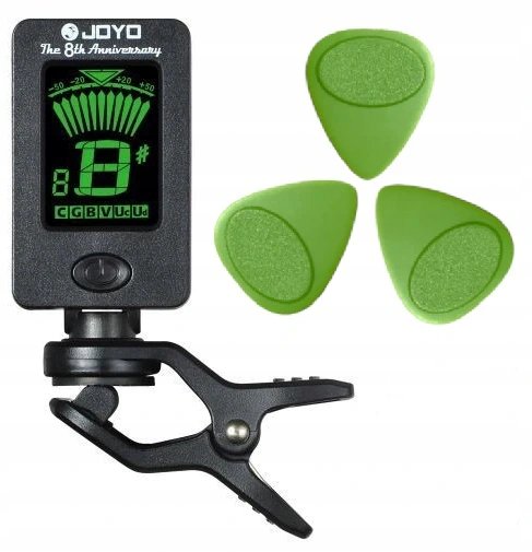 Joyo JT-01 stroik klips gitara ukulele bas tuner + kostki