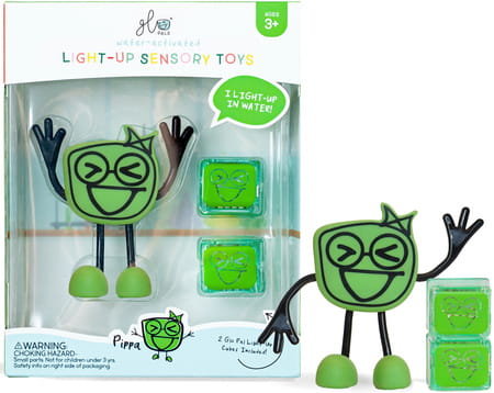Zabawka Do Kąpieli Postać Pippa Z Dwiema Kostkami Sensorycznymi Świecącymi Glo Pals