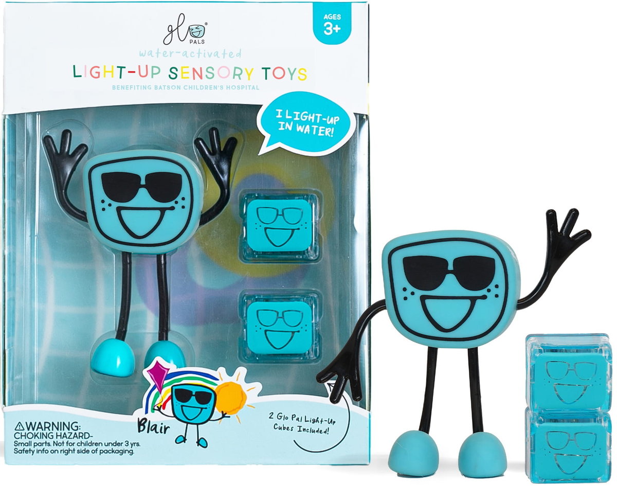 Zabawka Do Kąpieli Postać Blair Z Dwiema Kostkami Sensorycznymi Świecącymi Glo Pals