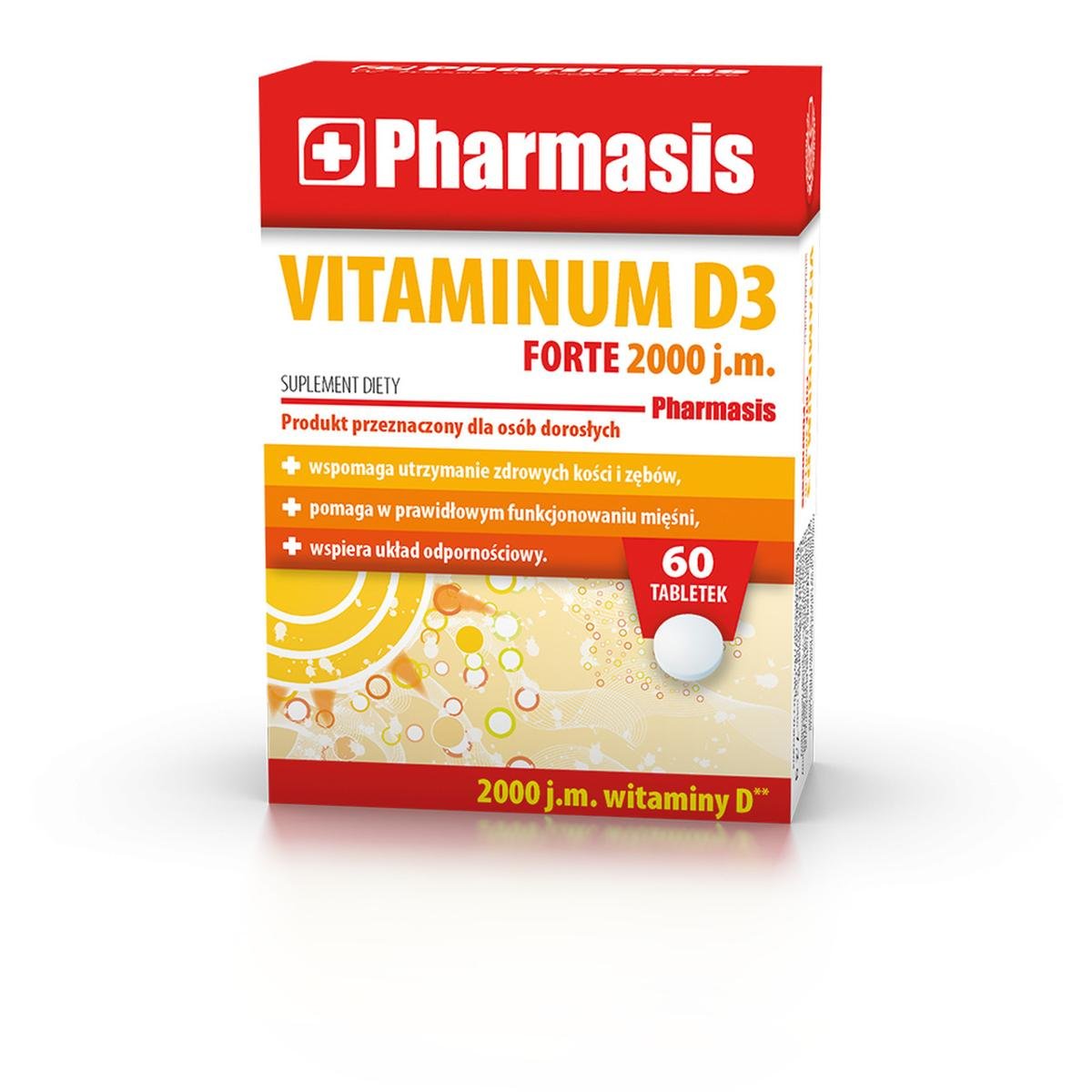 Pharmasis EKSPRES APTECZNY Vitaminum D3 Forte 2000 j.m. 60 tabletek