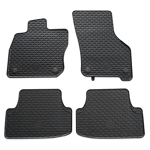 Volkswagen 5H1061550A041 Gumowe dywaniki na każdą pogodę, czarne, tylko do limuzyny, Mild-Hybrid MHEV (PR kod 0K4)