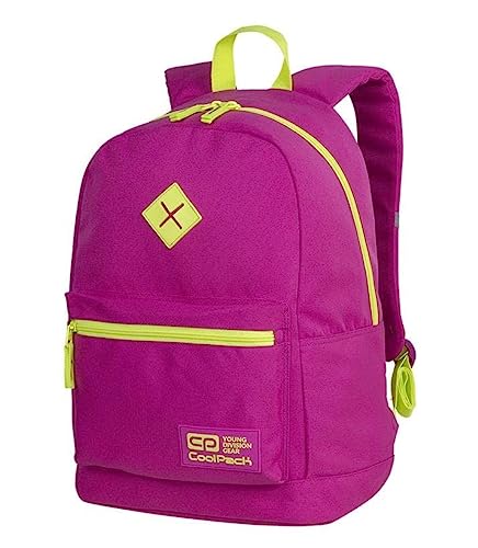 Coolpack Cross Plecak szkolny Unisex dzieci, Neon Pink, 42,5 x 30,5 x 17 cm, Designer