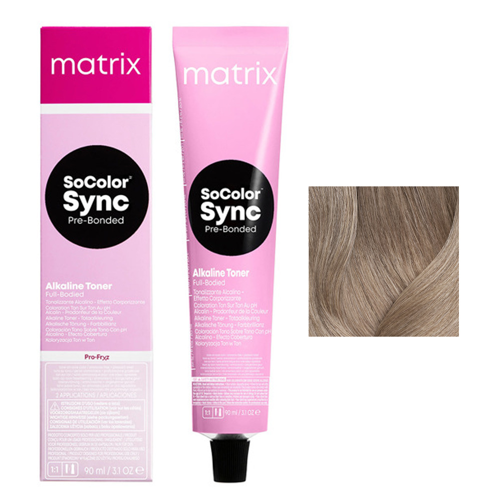 Matrix SoColor Sync, alkaiczny toner do włosów z technologią Pre-Bonded, 9NA, 90ml