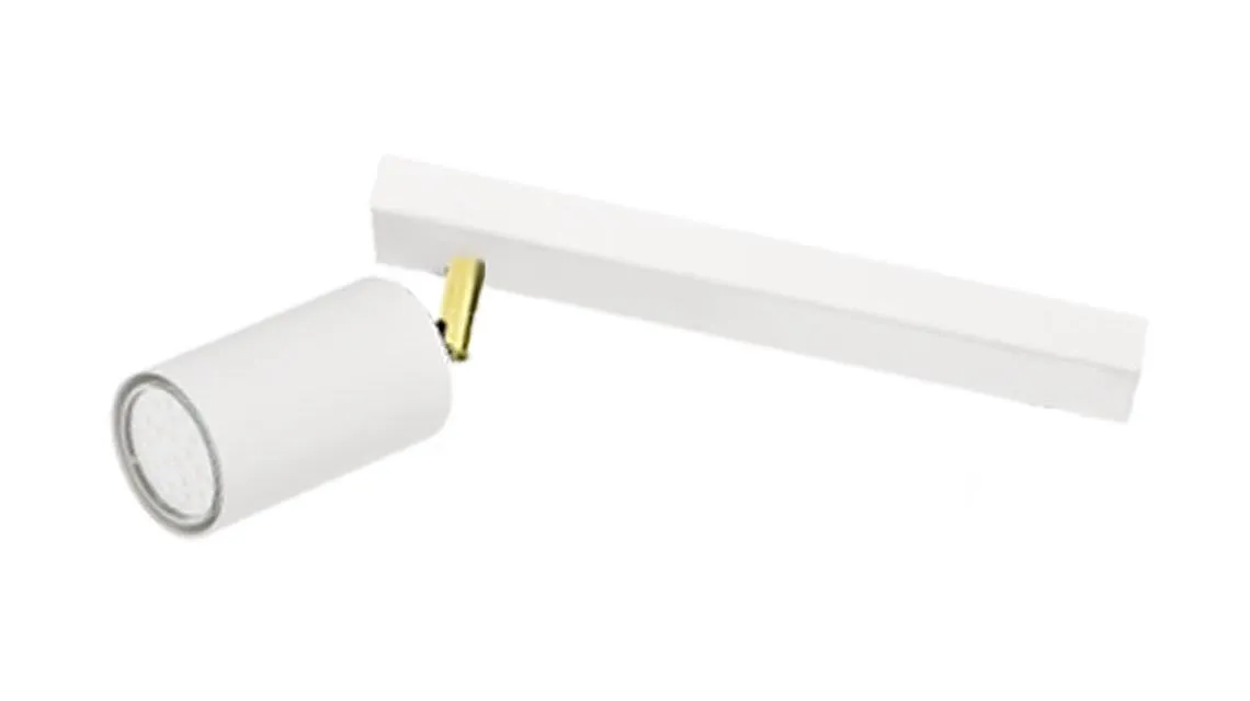 Biały plafon z jednym reflektorkiem - 3X A302 S6-M56