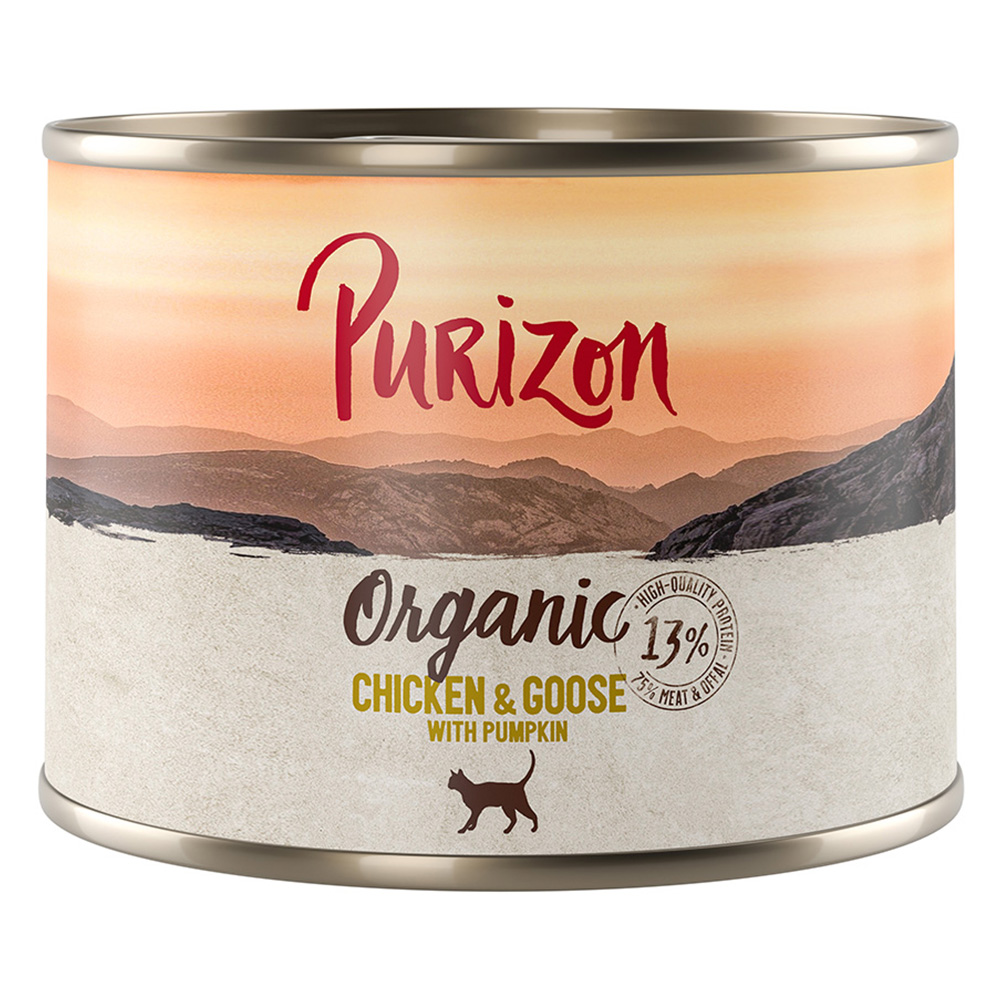 Korzystny pakiet Purizon Organic, 24 x 200 g - Kurczak i gęś z dynią