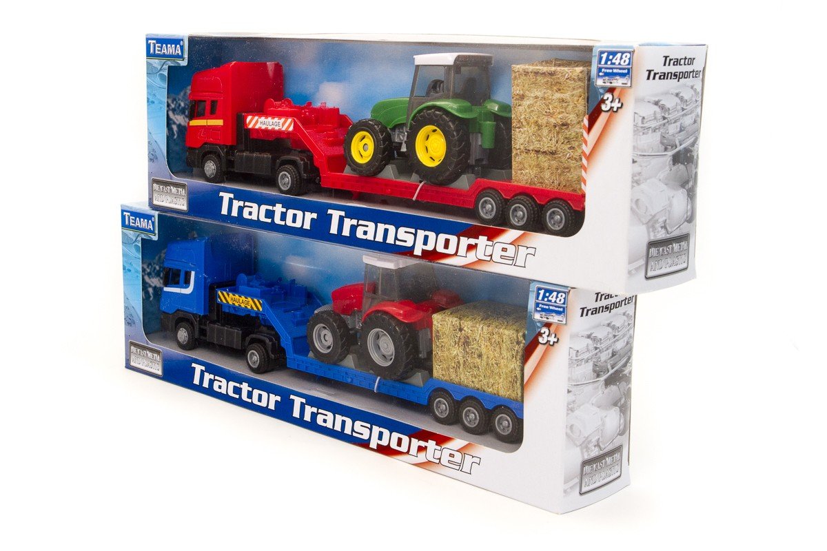 Teama TOYS Samochód ciężarowy Scania z traktorem na lawecie 1:48 mix