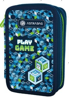 Piórnik JUMBO potrójny z wyposażeniem ASTRABAG PLAY GAME, AC31