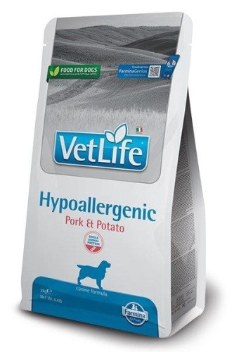 VET LIFE NAT DOG HYPO PORK POTATO ADULT 2kg