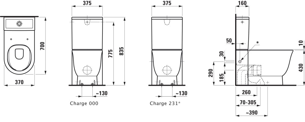Laufen The New Classic Toaleta WC kompaktowa bez kołnierza biała H8248580000001 - odbiór osobisty: Kraków, Warszawa