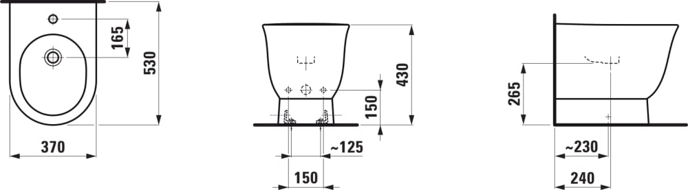 Laufen The New Classic Bidet stojący biały z powłoką LCC H8328514003021 - odbiór osobisty: Kraków, Warszawa