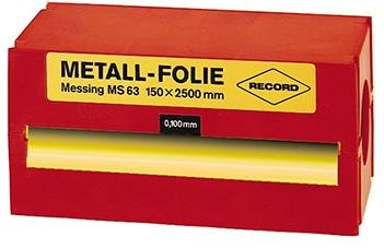 Folia metalowa, ze stali niestopowej 150x2500x0,100mm RECORD