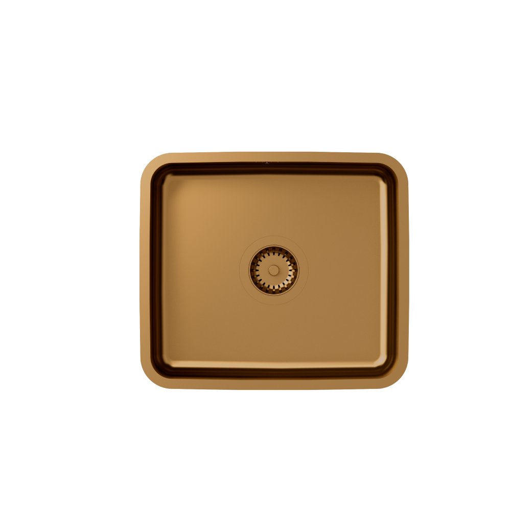 QUADRON Zlewozmywak stalowy miedziany NICOLAS SteelQ Nano KS1U-4036-PVDC1-DB-12SR3-P1A-PC1