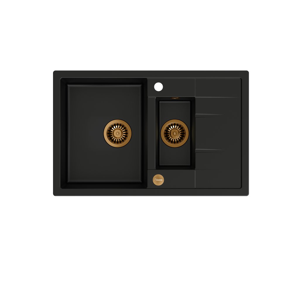 QUADRON Zlewozmywak MORGAN 156 czarny mat/miedziany HB8224U7-C1 HB8224U7-C1