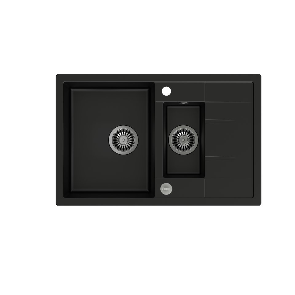 QUADRON Zlewozmywak MORGAN 156 czarny mat/stal HB8224U7-BS HB8224U7-BS