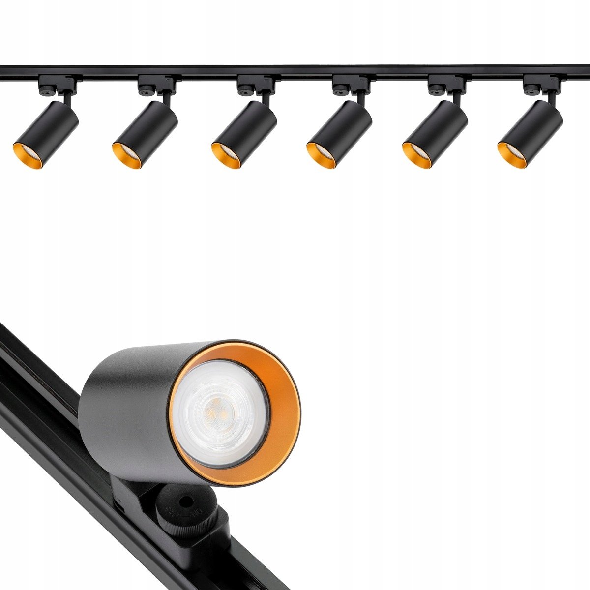 Zestaw Szynoprzewód 2m + 6x Lampa Tuba GU10 LED