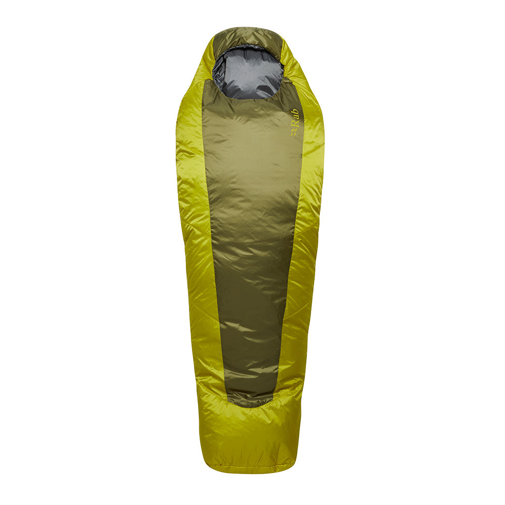 Rab Rab Solar Eco 0 Sleeping Bag Regular, zielony Left Zipper 2022 Śpiwory QSS-13-CHG-REG-LZ