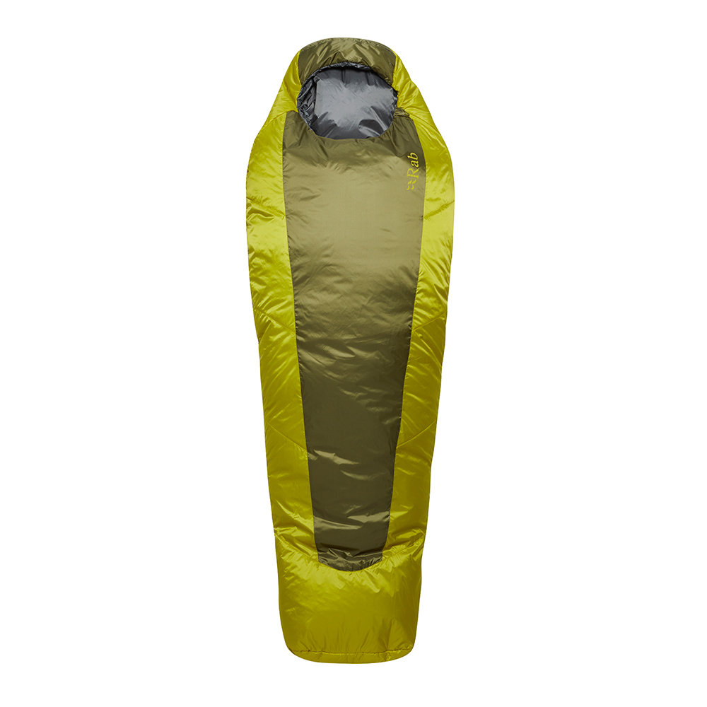 Rab Rab Solar Eco 0 Sleeping Bag Long, zielony Left Zipper 2022 Śpiwory syntetyczne QSS-13-CHG-LNG-LZ
