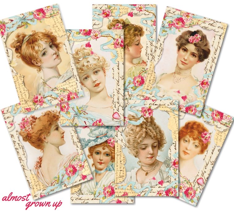 Papiery Do Scrapbookingu - Bileciki Prezentowe – Karneciki Zestaw M121 Prawie dorosła 24szt