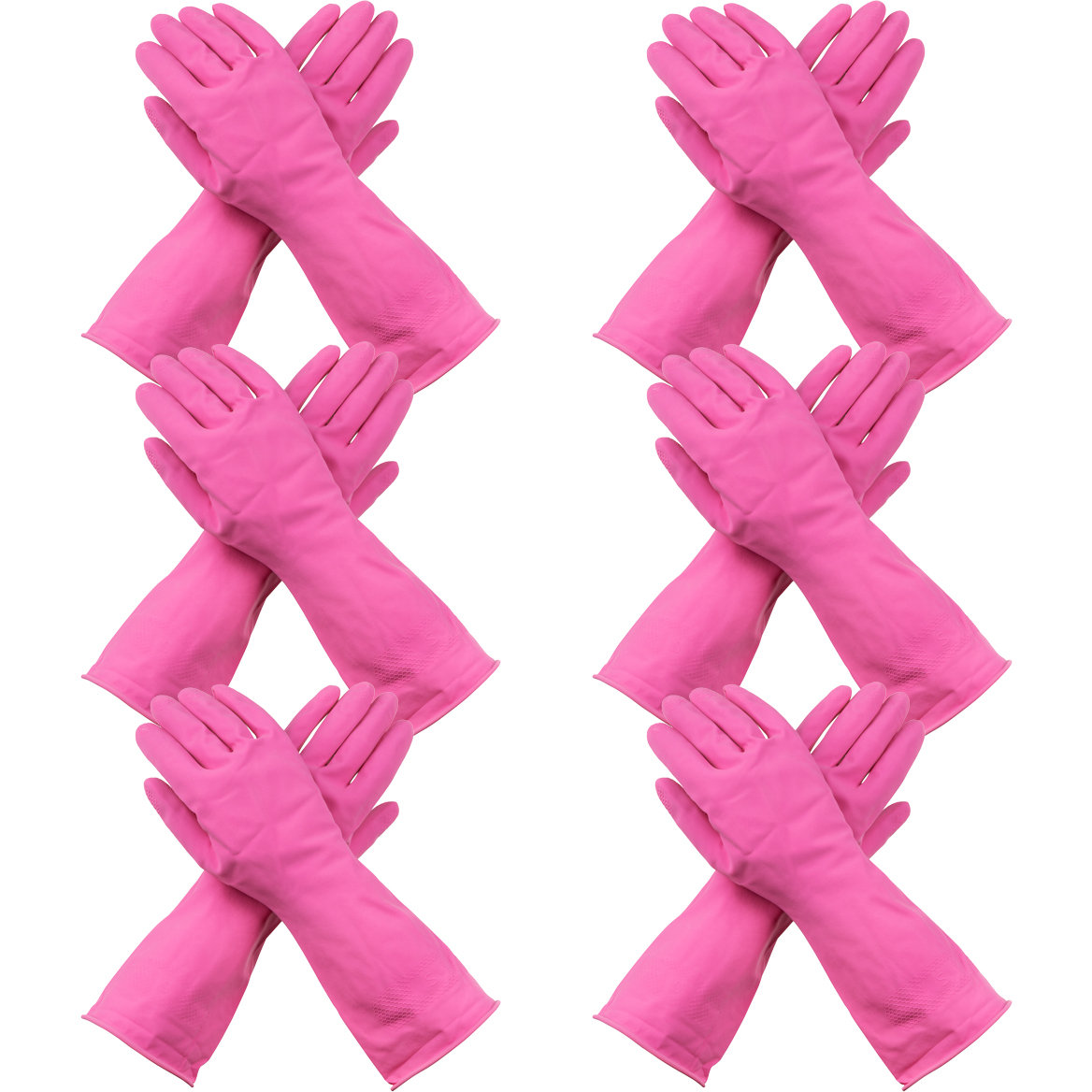 ZESTAW 6X RĘKAWICE LATEKSOWE GUMOWE ROSA ROZMIAR M