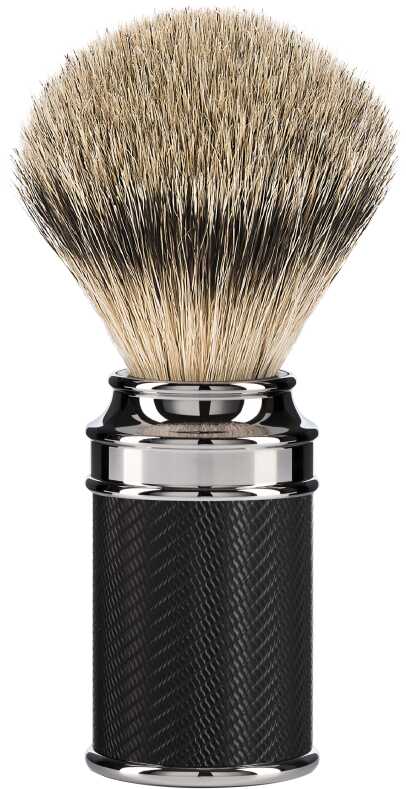 Muhle - Pędzel do golenia z włosiem borsuka silvertip czarny uchwyt TRADITIONAL (091M89 BLACK)