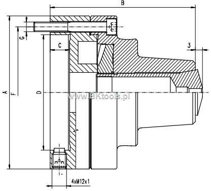 Bison S.a UCHWYT TOKARSKI ZACISKOWY DO TULEJEK 3960-125-5C BISON