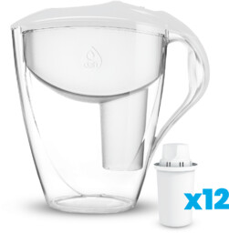 Dzbanek filtrujący Dafi ASTRA biały 3 l manualny, kalendarzowy 12 wkładów Classic