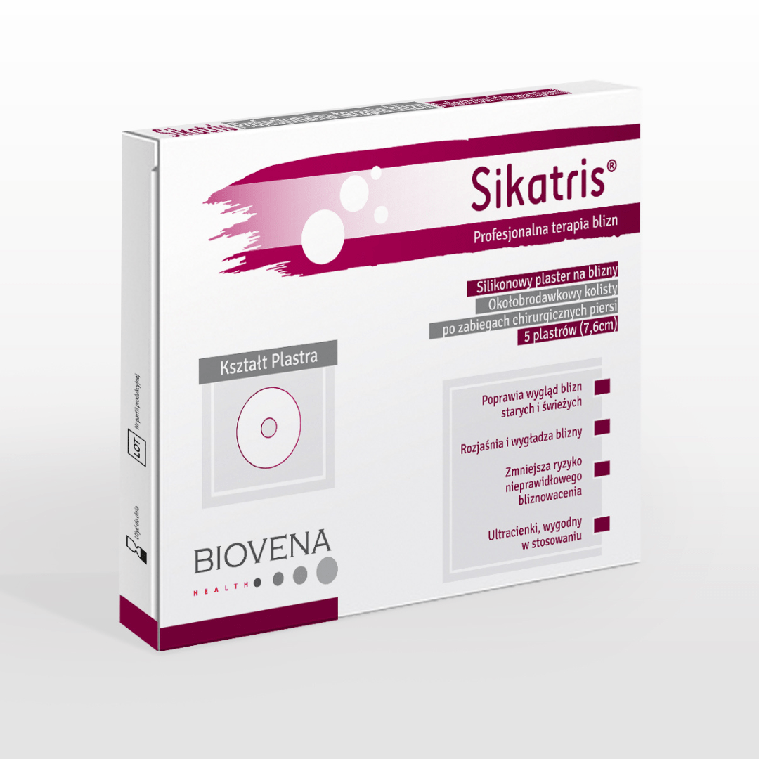Biovena Health Sikatris okołobrodawkowy kolisty. Silikonowy plaster na blizny po zabiegach chirurgicznych piersi 506