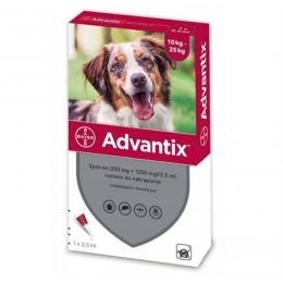 Advantix Spot-On dla psów - L: 10-25 kg (4 pipety x 2,5 ml)