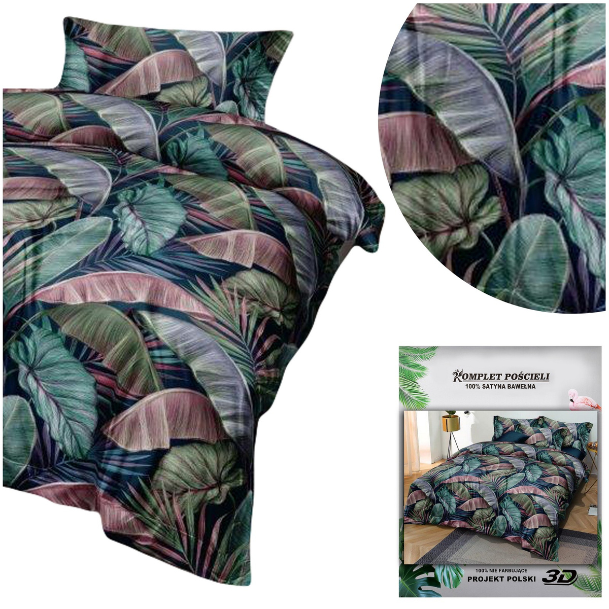 Pościel 160 x 200 3cz Satynowa Maria 2402