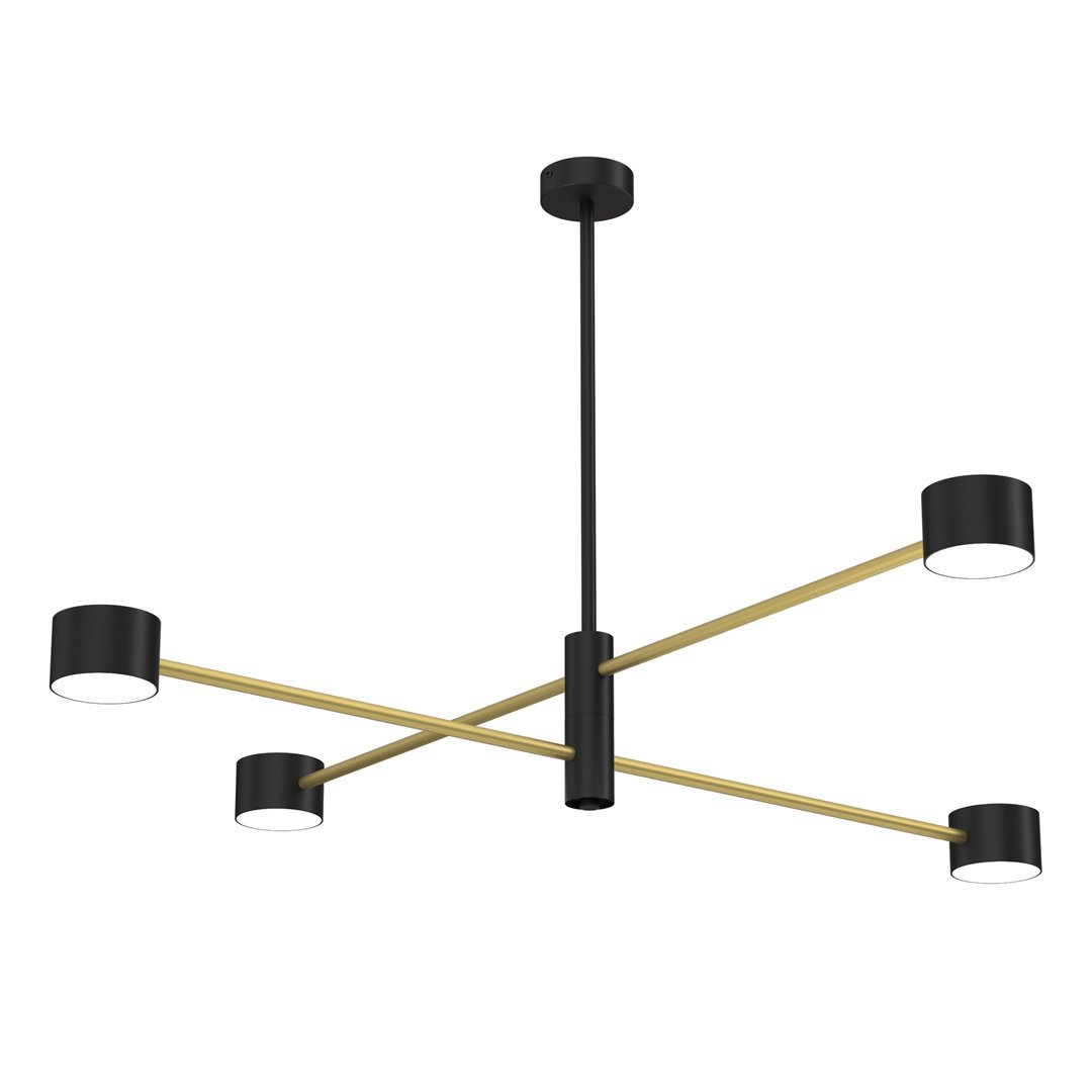 Lampa sufitowa cross czarno złota MLP8419 Milagro