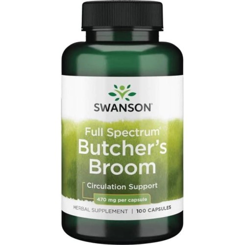 SWANSON Butcher's Broom (Ruszczyk kolczasty) 470mg - (100 kap) FF35-99885