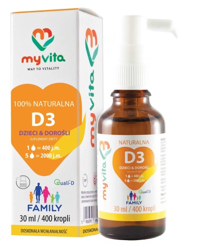 MyVita SILVER WITAMINA D3 400 IU-2000 IU 30ML