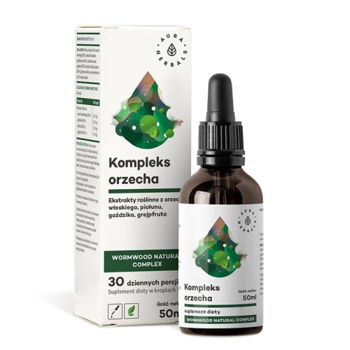 AURA HERBALS Kompleks orzecha - Wormood natural complex - krople 50ml 21AURKOMOR