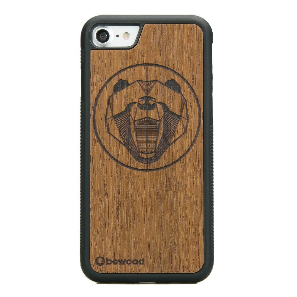 Bewood Etui do Apple iPhone 7/8/SE 2020 Niedźwiedź Merbau