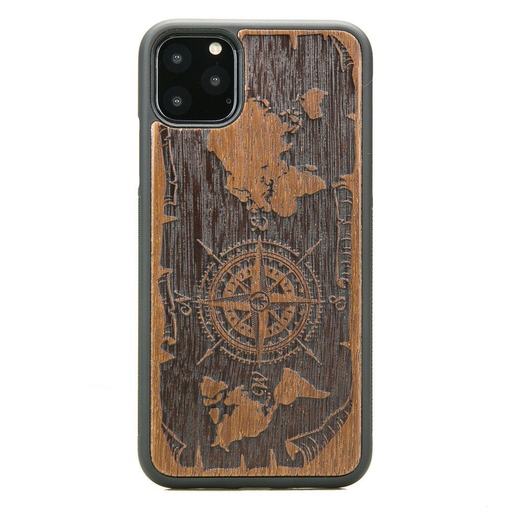 Etui drewniane Bewood iPhone 11 Pro Max róża wiatrów merbau