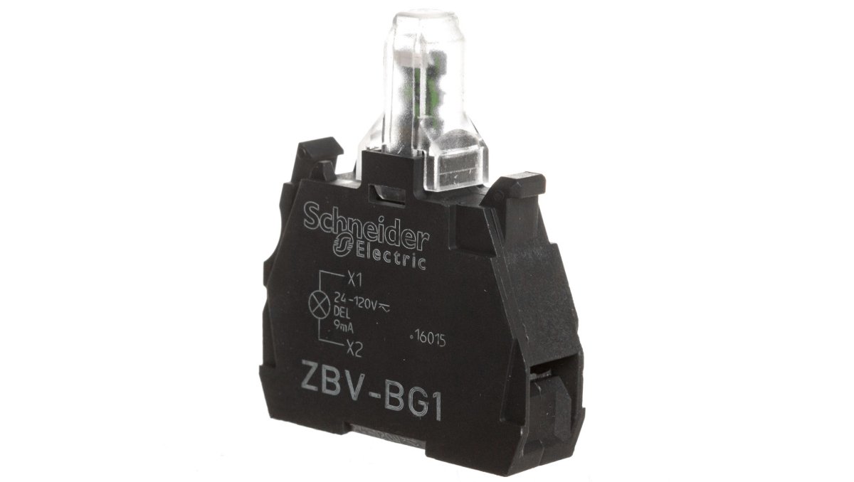 Schneider Electric zbvbg1 moduł LED 24  120 V AC/DC WS Harmony 5 lamp podejmowania blok do sterujących i sygnalizacyjnych 3389110070422 ZBVBG1