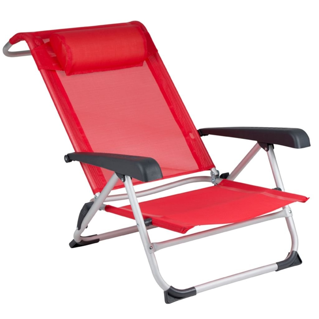 Van Assendelft Hollander Bogaert Red Mountain Krzesło plażowe, aluminium, czerwone, 1204793