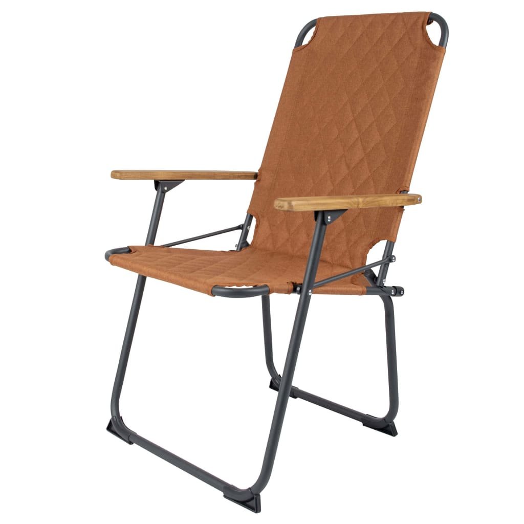 Bo-Camp Składane krzesło turystyczne Jefferson brązowa glina